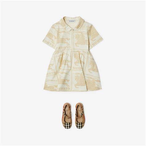 cream cotton burberry dress